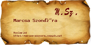 Marcsa Szonóra névjegykártya